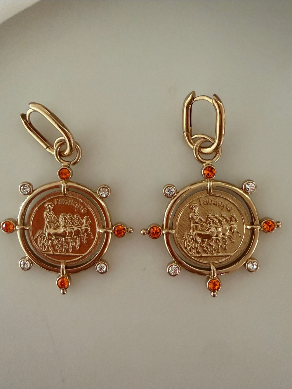 Paco Rabanne Sun Date Medal Earrings